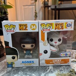 Funko Pop Despicable Me Agnes and Lucky Figures
